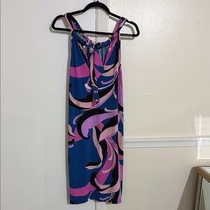 Trina Turk Blue and Pink Mini Dress